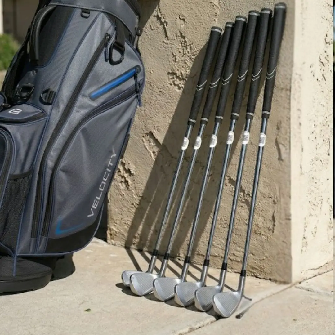 ClubFound QR sticker on a golf club